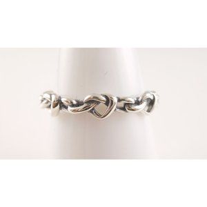 KNOTTED HEARTS Authentic PANDORA Sterling Silver Ring 198018.